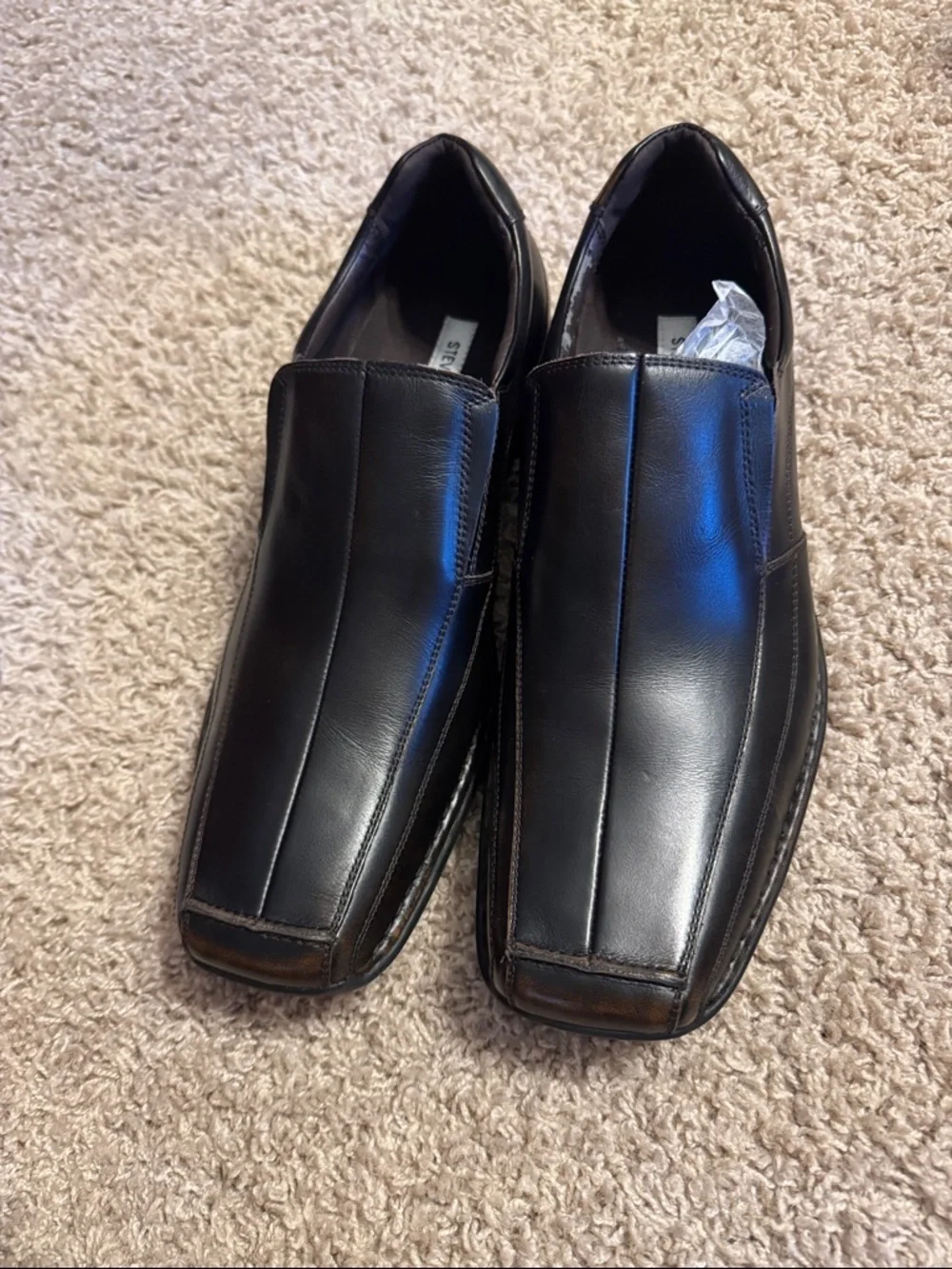 Steve Madden Men’s Slip-On Dress Loafers - Black/Brown Sz 12